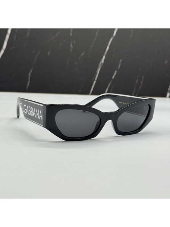 Dolce&Gabbana DG6186 501/87 Black Cat Eye Sunglasses Authentic NEW